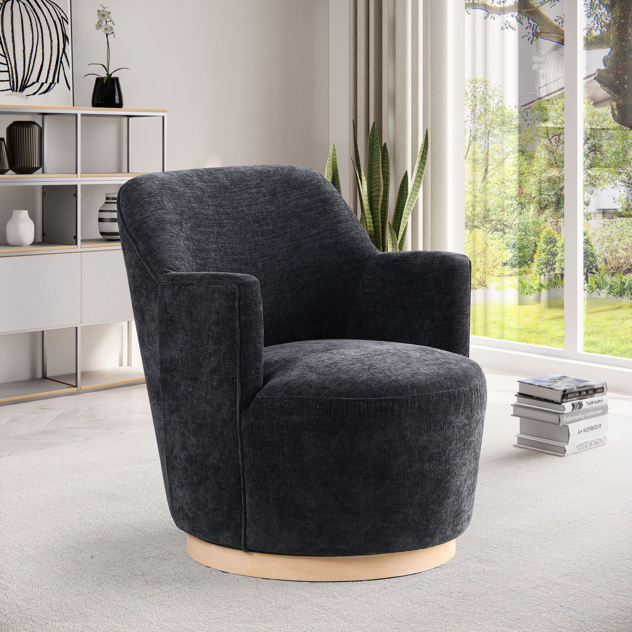 Clarita - Chenille Swivel Accent Chair - Urban Living Furniture (Los Angeles, CA)
