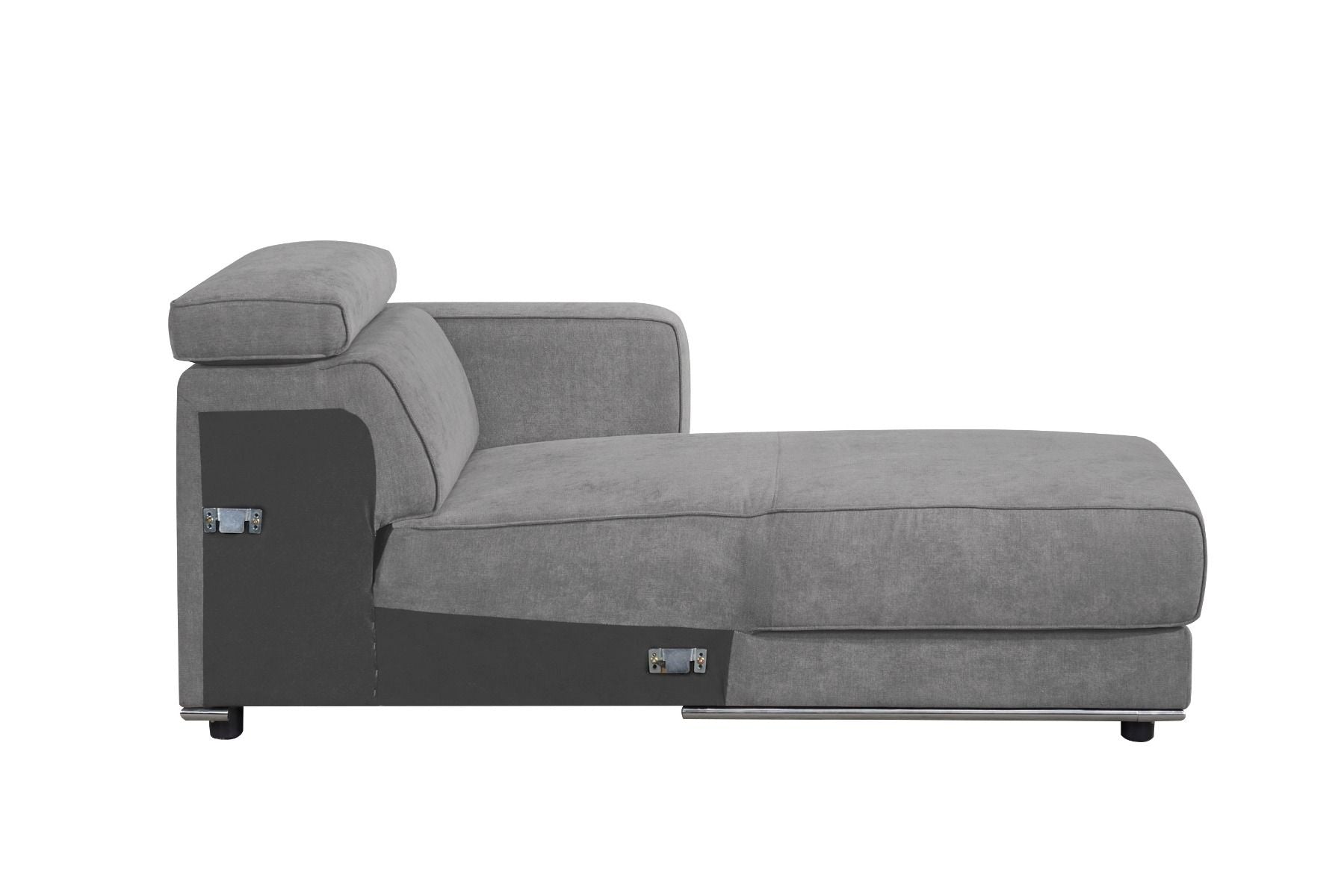 Alwin - Modular Rf Chaise - Dark Gray Fabric - Urban Living Furniture (Los Angeles, CA)