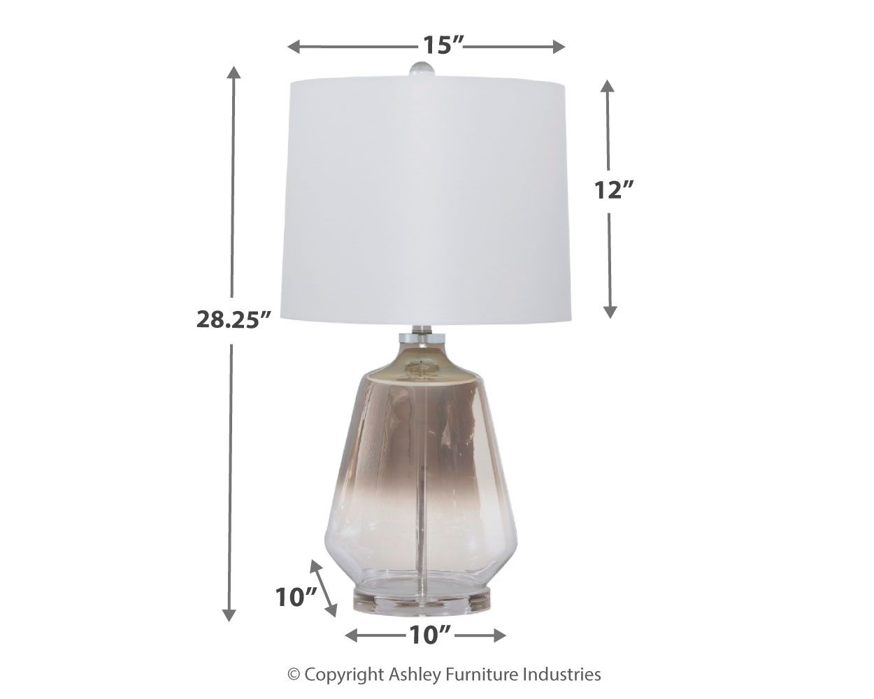 Jaslyn - Pearl Silver Finish - Glass Table Lamp - Urban Living Furniture (Los Angeles, CA)