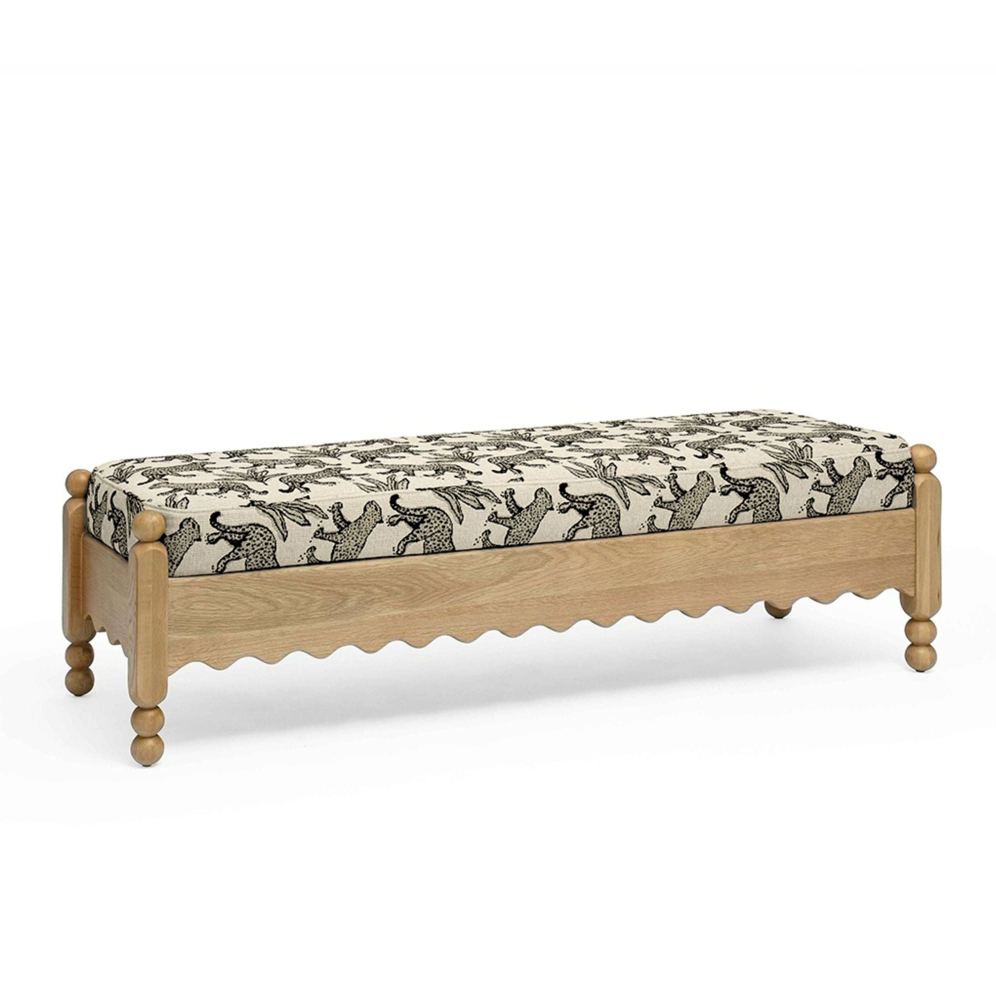 Thelma - Leopard Jacquard Bench - Urban Living Furniture (Los Angeles, CA)