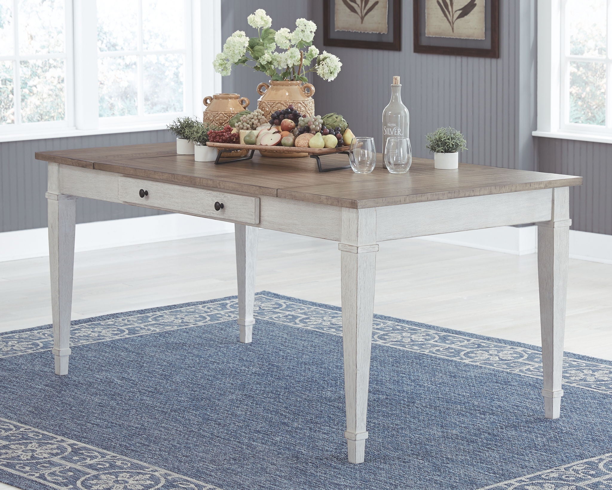 Skempton - White - RECT DRM Table w/Storage - Urban Living Furniture (Los Angeles, CA)