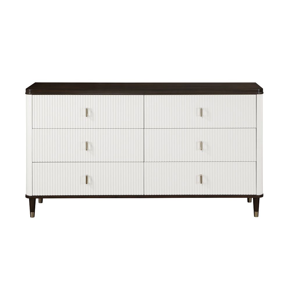 Carena - Dresser With Jewelry Tray - White & Brown - Urban Living Furniture (Los Angeles, CA)