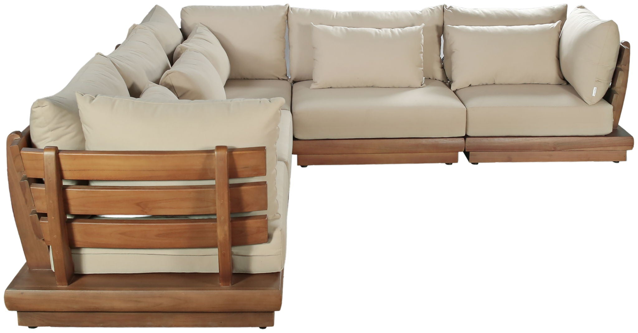 Mirella - 5 Piece Water Resistant Fabric Upholstered Outdoor Patio Modular Sectional - Urban Living Furniture (Los Angeles, CA)