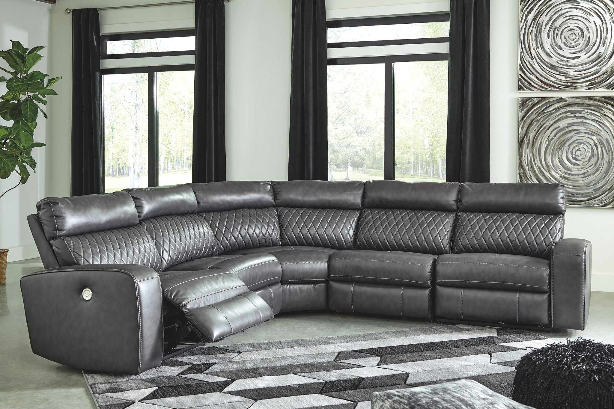 Samperstone - Power Reclining Sectional - Urban Living Furniture (Los Angeles, CA)