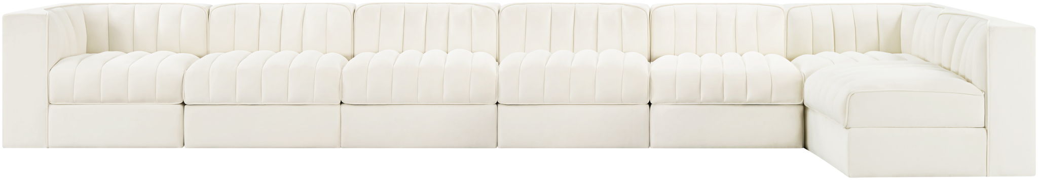 Rummi - Velvet Performance Fabric Upholstered 7 Piece Modular Sectional, L-Shaped (Right) - Urban Living Furniture (Los Angeles, CA)
