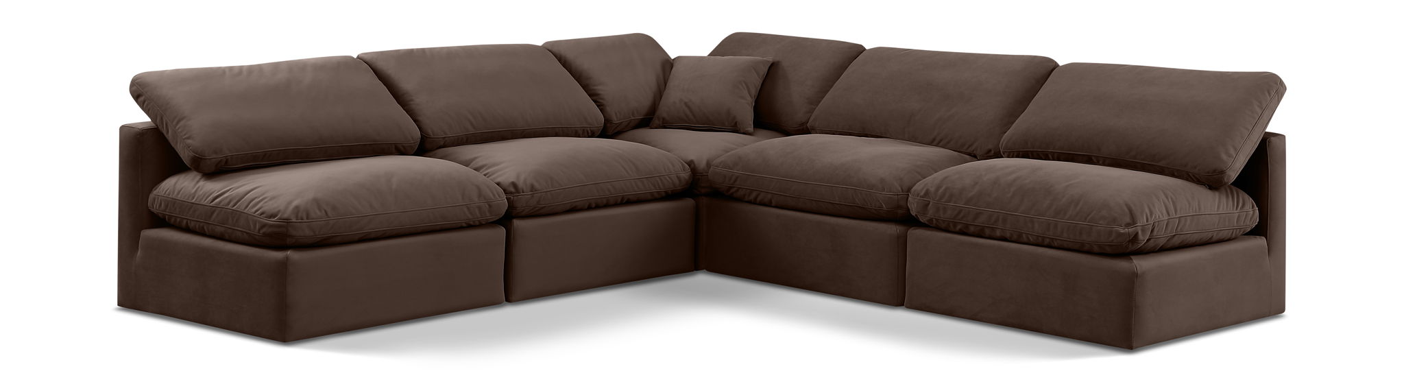 Indulge - Velvet 5 Piece Modular Corner Armless Sectional - Urban Living Furniture (Los Angeles, CA)