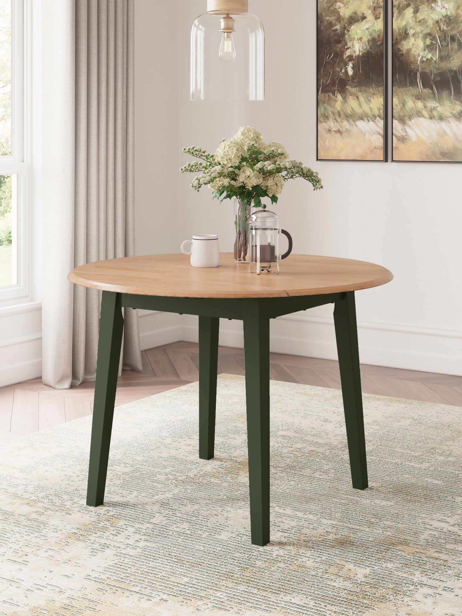 Gesthaven - Round Dining Room Drop Leaf Table - Urban Living Furniture (Los Angeles, CA)