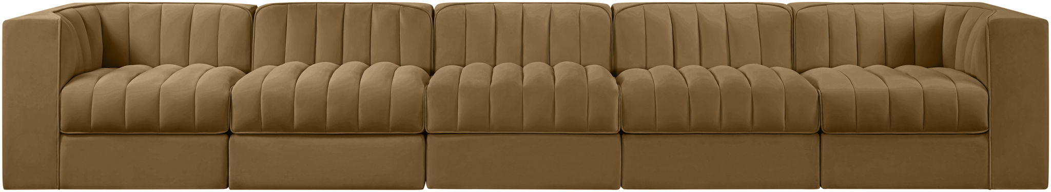 Rummi - Velvet Performance Fabric Upholstered 5 Piece Modular Sofa - Urban Living Furniture (Los Angeles, CA)