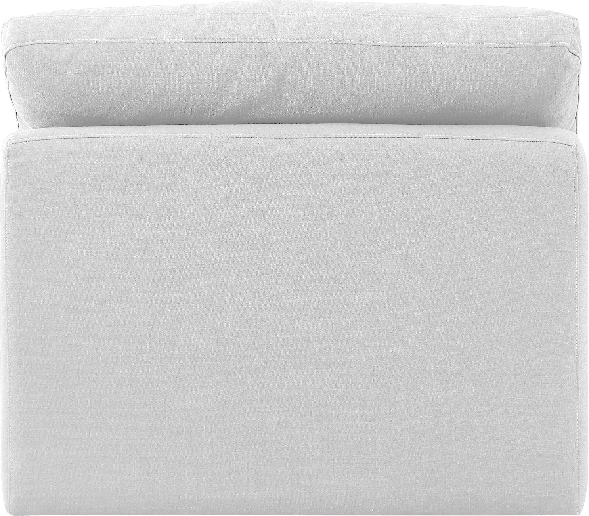 Indulge - Linen Armless Chair - White - Urban Living Furniture (Los Angeles, CA)