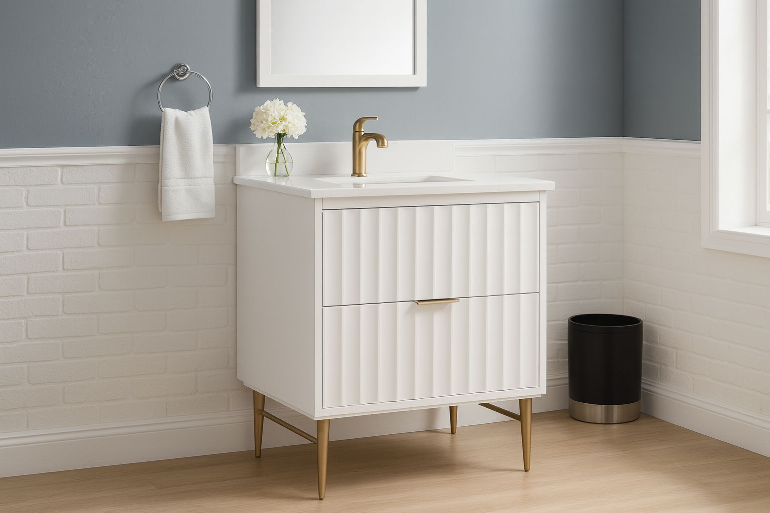 Modernist - Bathroom Vanity With Gold Legs - Urban Living Furniture (Los Angeles, CA)