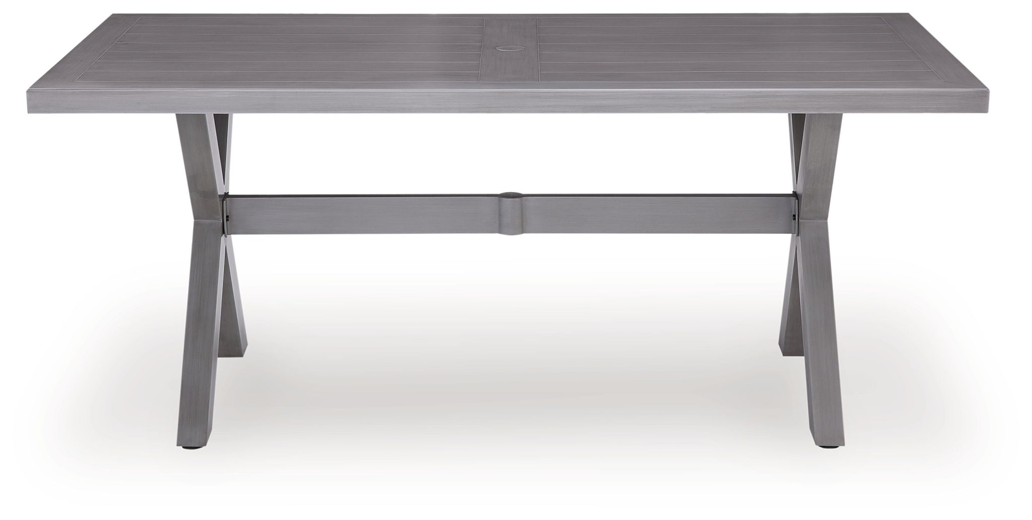 Half Moon Beach - Rectangular Dining Table With Umbrella Option - Gray - Urban Living Furniture (Los Angeles, CA)