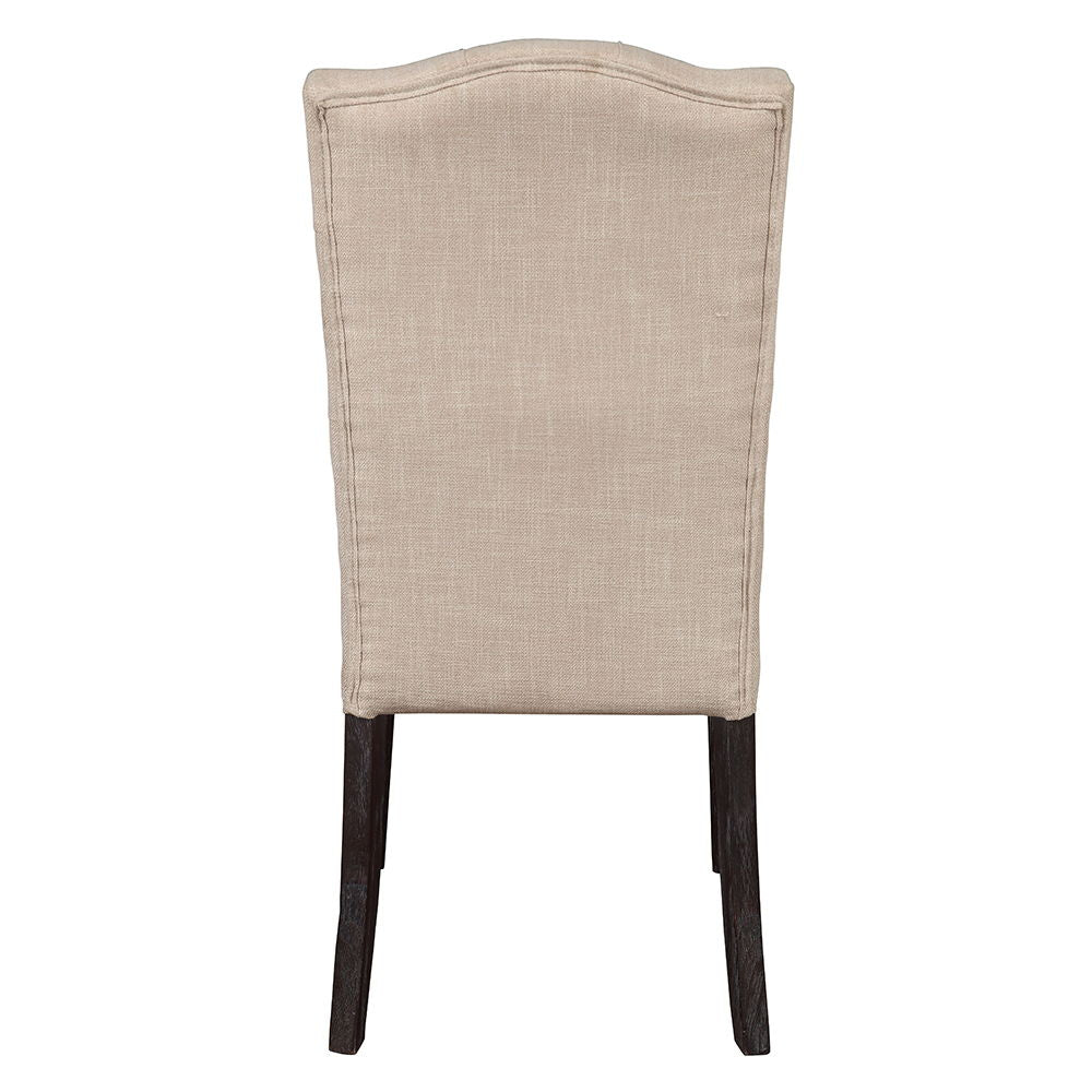 Gerardo - Side Chair (Set of 2) - Beige Linen & Weathered Espresso - Urban Living Furniture (Los Angeles, CA)
