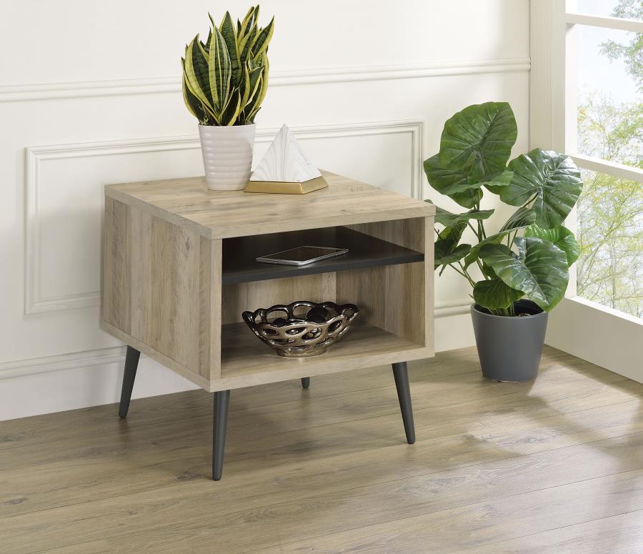 Welsh - Square Engineered Wood Side End Table Antique Pine - Distressed Pine - Urban Living Furniture (Los Angeles, CA)