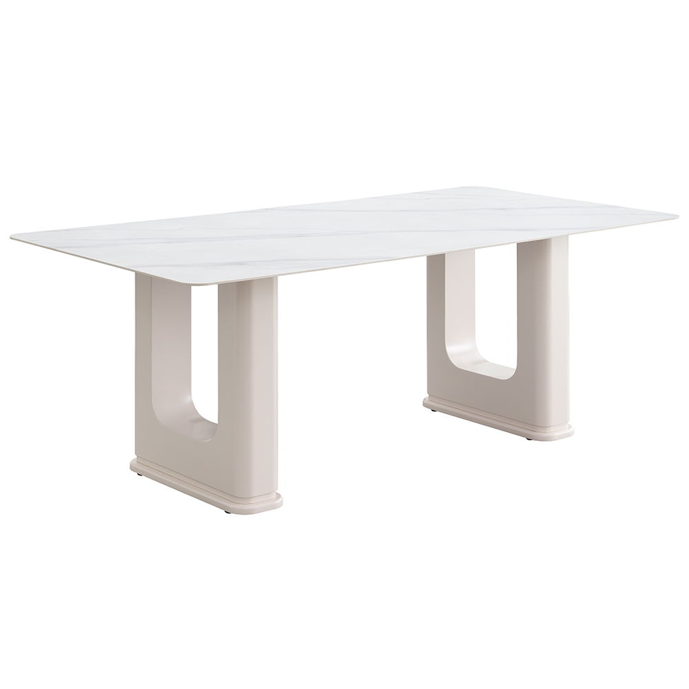 Kalam - Dining Table - Ceramic Top & Beige Finish - Urban Living Furniture (Los Angeles, CA)