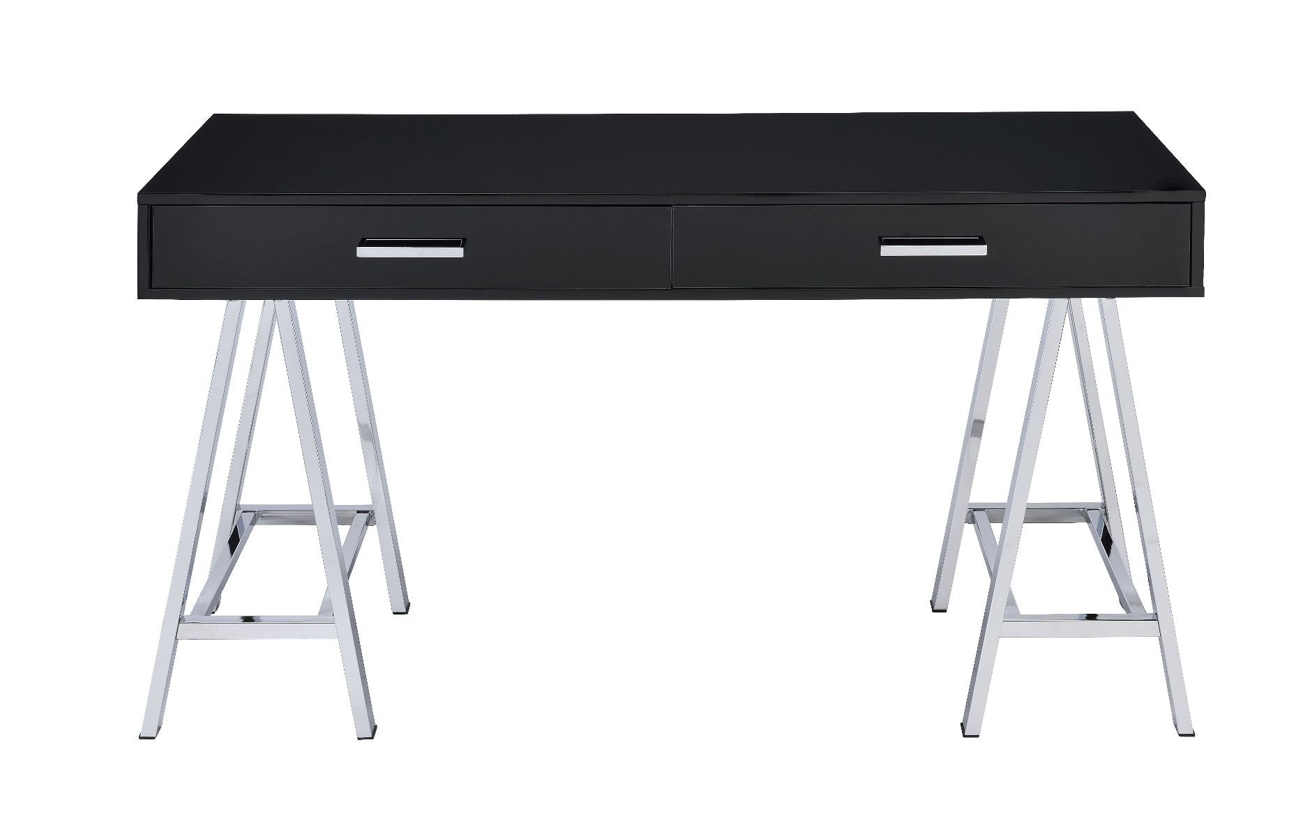 Coleen - Writing Desk With USB - Black High Gloss & Chrome - Urban Living Furniture (Los Angeles, CA)