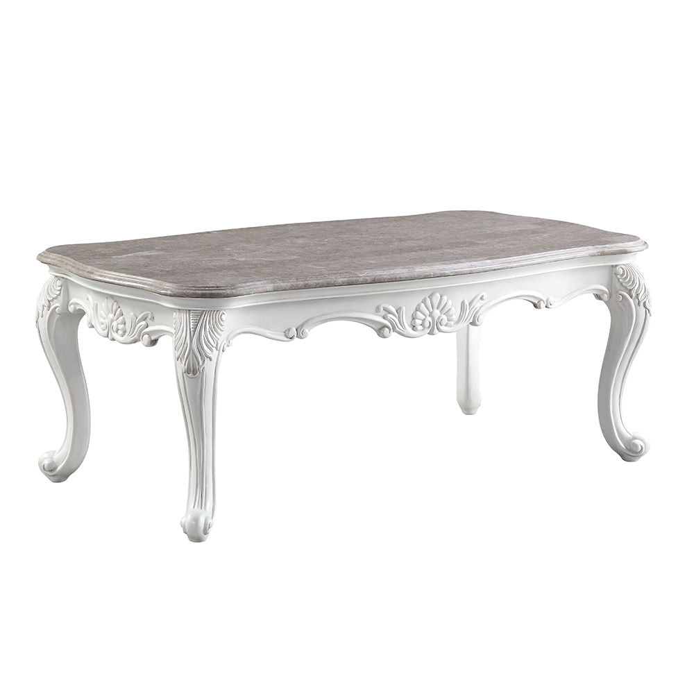 Ciddrenar - Coffee Table - Marble Top & White - Urban Living Furniture (Los Angeles, CA)