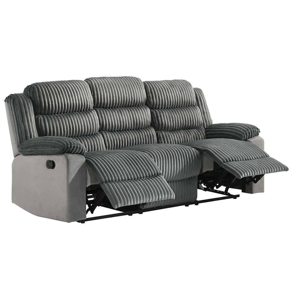 Lesley - Motion Sofa - Gray Corduroy & Velvet - Urban Living Furniture (Los Angeles, CA)
