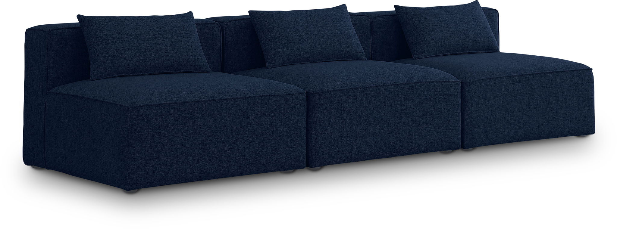 Cube - Linen Modular 3 Seat Armless Sofa - Urban Living Furniture (Los Angeles, CA)