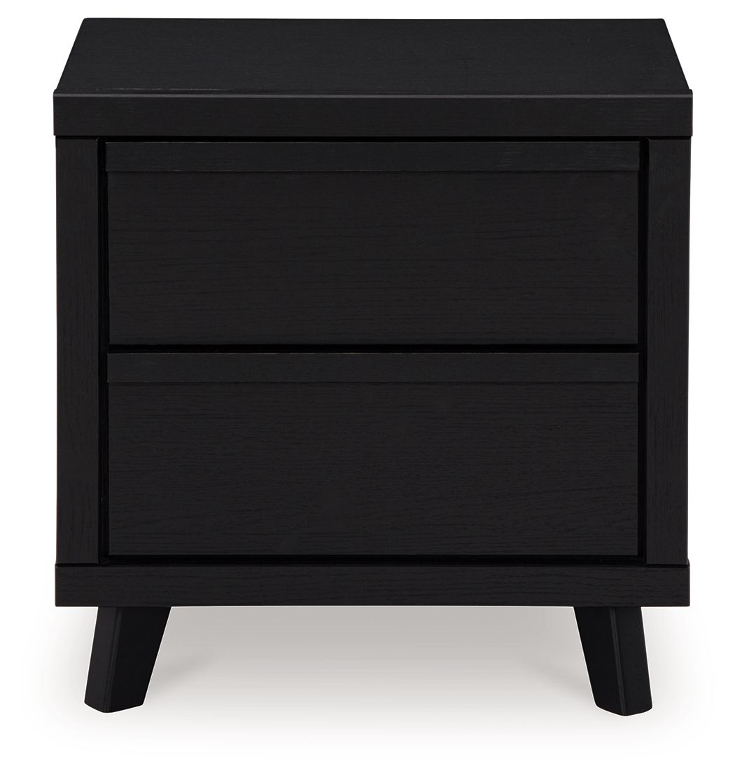 Danziar - Black - Two Drawer Night Stand - Urban Living Furniture (Los Angeles, CA)