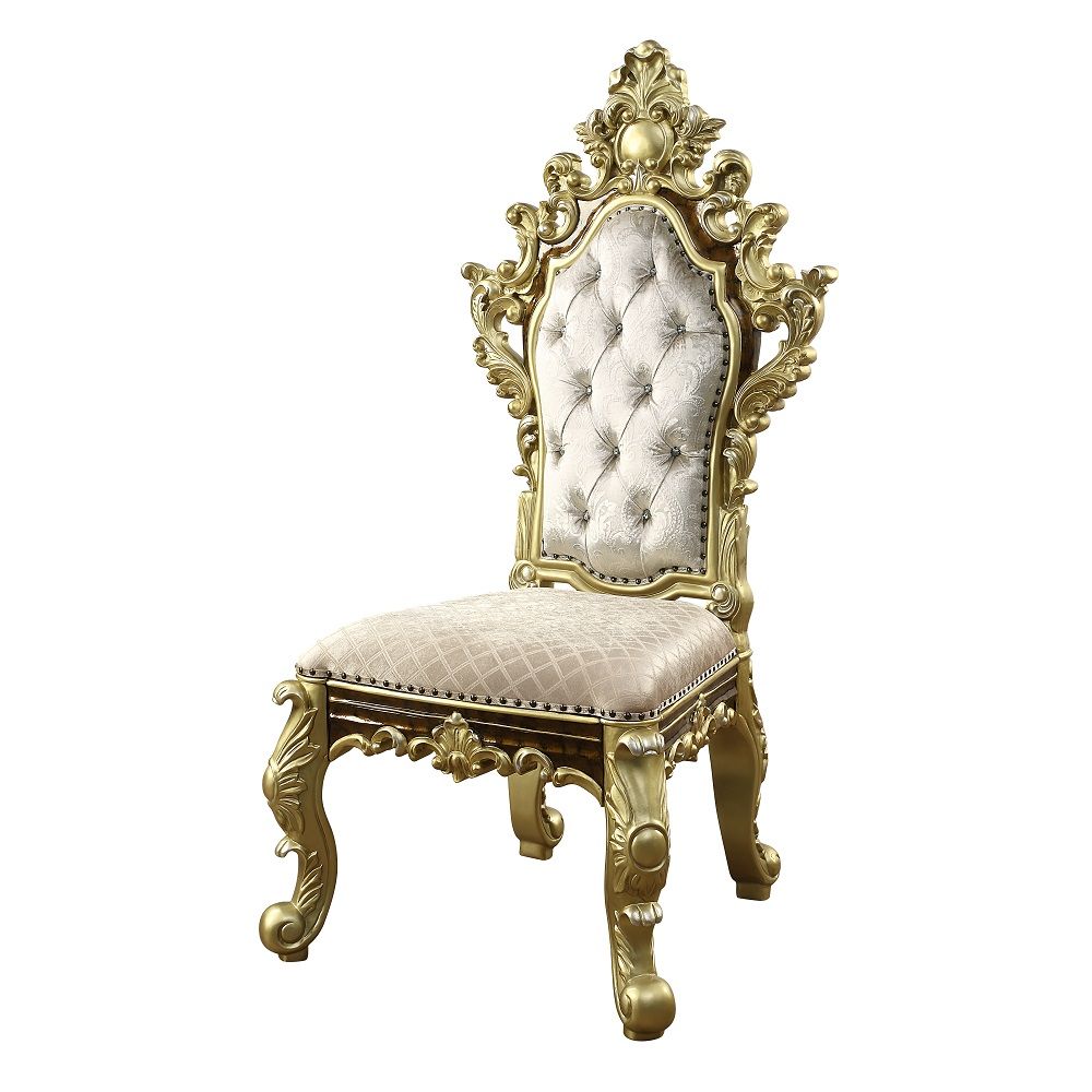 Desiderius - Side Chair (Set of 2) - Antique Gold & Hand-Painted Brown - Urban Living Furniture (Los Angeles, CA)