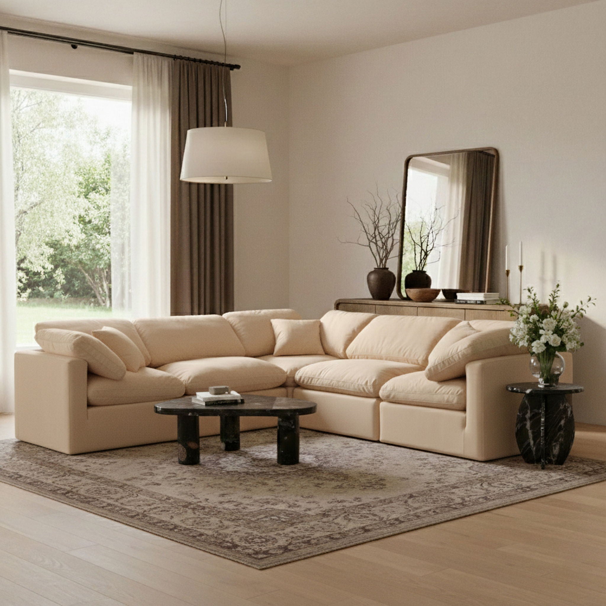 Indulge - Velvet 5 Piece Modular Corner Sectional - Urban Living Furniture (Los Angeles, CA)