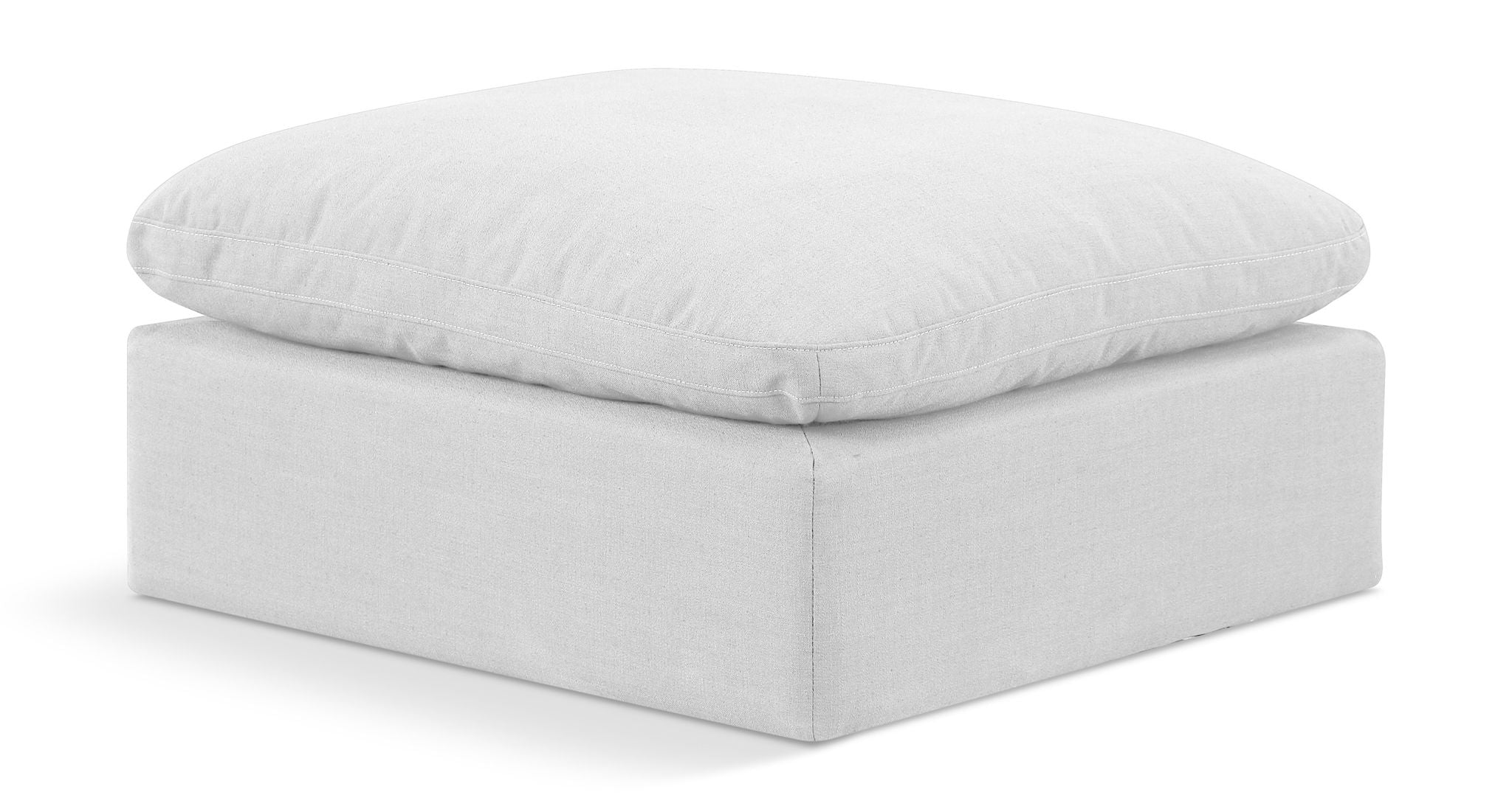 Indulge - Linen Ottoman - White - Urban Living Furniture (Los Angeles, CA)