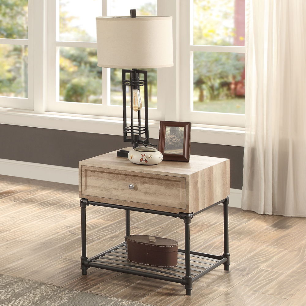 Brantley II - End Table - Oak & Sandy Black - Urban Living Furniture (Los Angeles, CA)