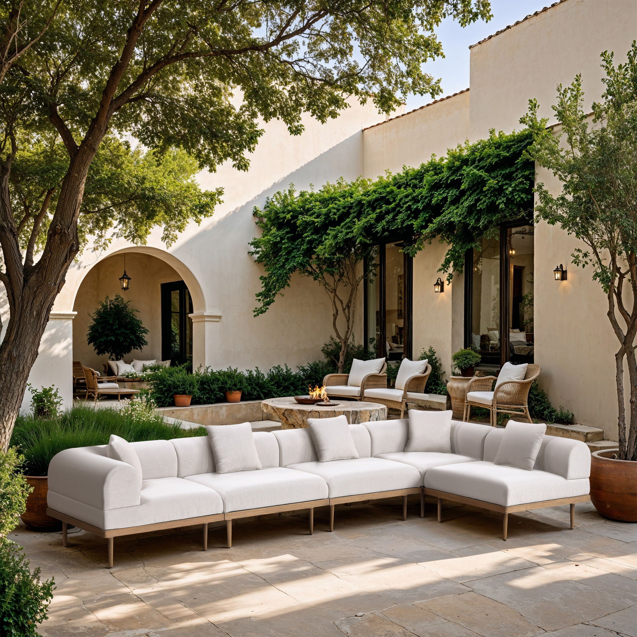 Laguna - 5 Piece 106.5" Upholstered Outdoor Patio Modular Sectional - Urban Living Furniture (Los Angeles, CA)