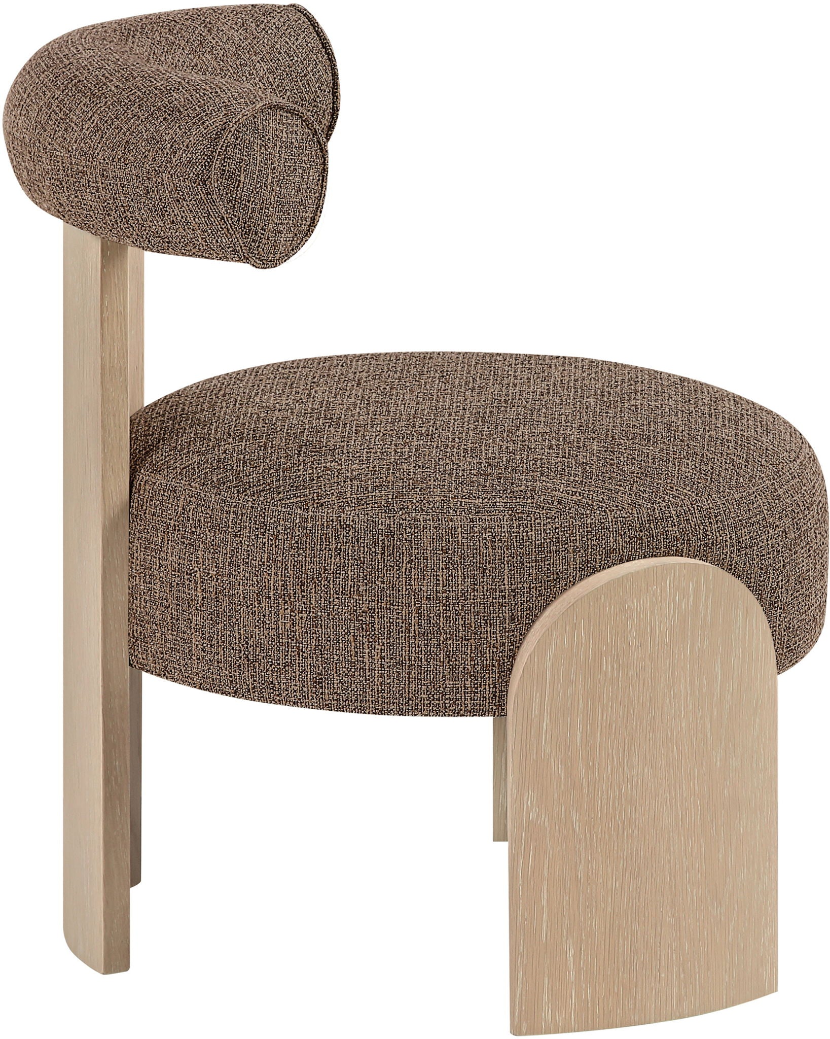 Calder - Linen Textured Fabric Upholstered Accent Chair - Painted Natural Base - Urban Living Furniture (Los Angeles, CA)