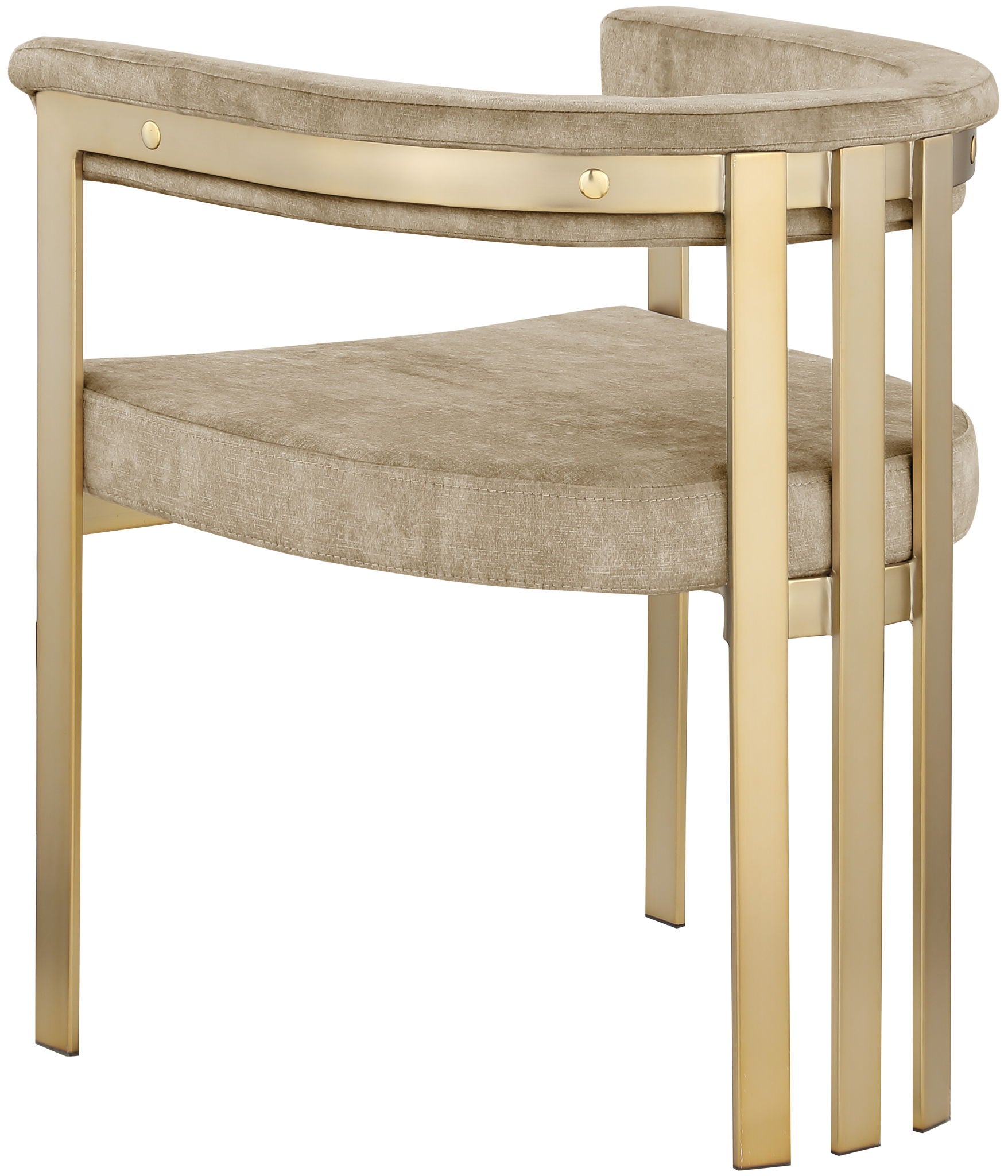 Marcello - Dining Chair With Brushed Gold Iron Frame (Set of 2) - Beige - Urban Living Furniture (Los Angeles, CA)