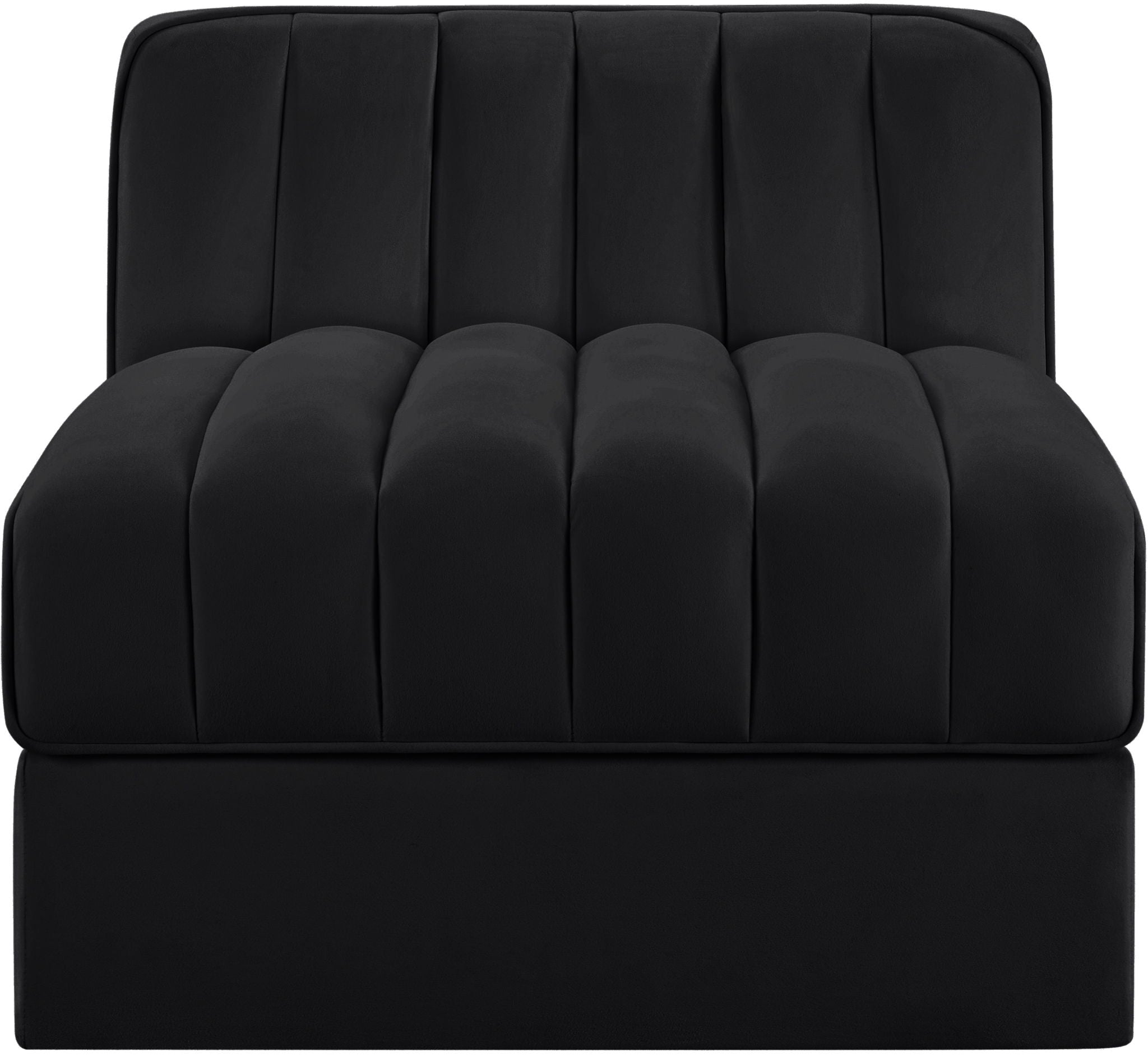 Rummi - Velvet Performance Fabric Upholstered Modular Armless Chair - Urban Living Furniture (Los Angeles, CA)