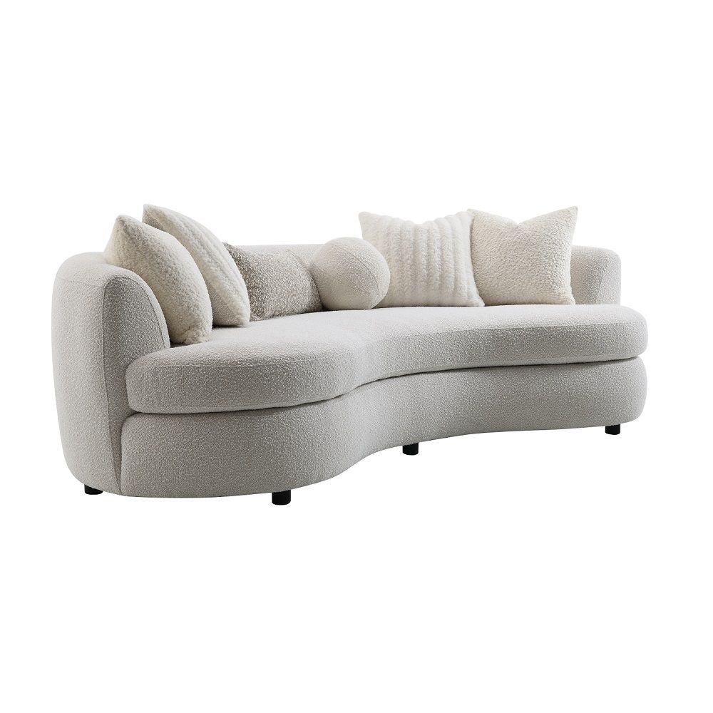Iniko - Sofa With 6 Pillows - Beige Boucle - Urban Living Furniture (Los Angeles, CA)