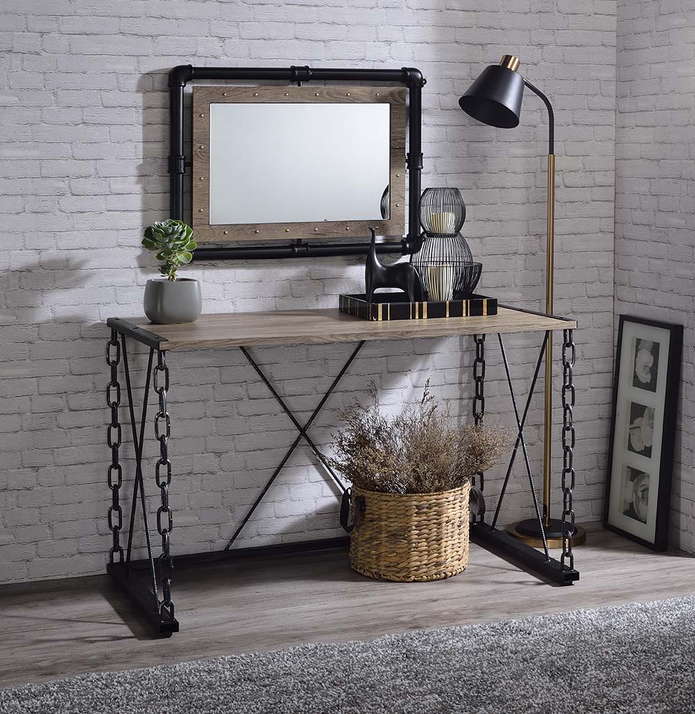Jodie - Console Table (Same 92248) - Rustic Oak & Antique Black - Urban Living Furniture (Los Angeles, CA)