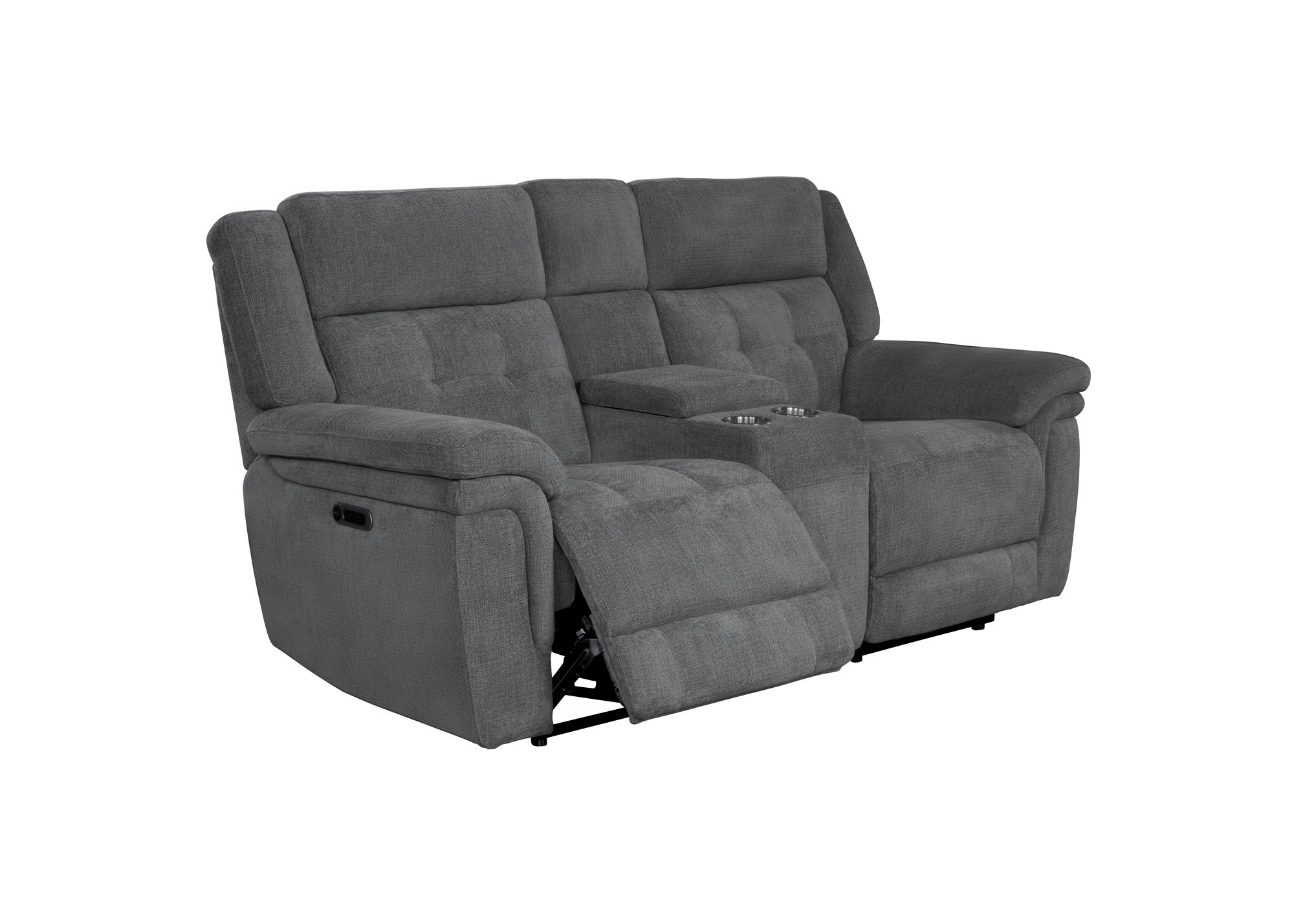 Richland - Power Console Loveseat - Bristol Gray - Urban Living Furniture (Los Angeles, CA)