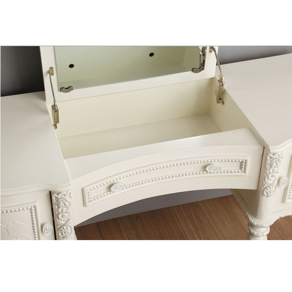 Dorothy - Vanity Desk & Mirror - Ivory - Urban Living Furniture (Los Angeles, CA)