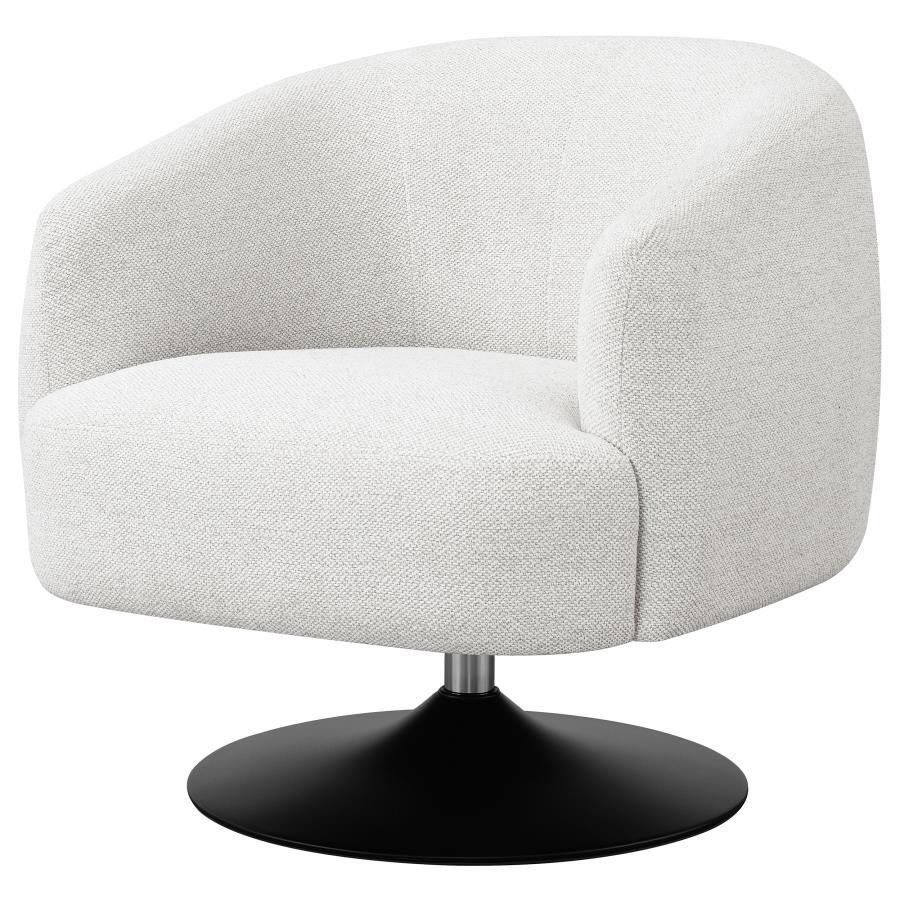 Dave - Upholstered Barrel Back Swivel Club Chair - Beige - Urban Living Furniture (Los Angeles, CA)