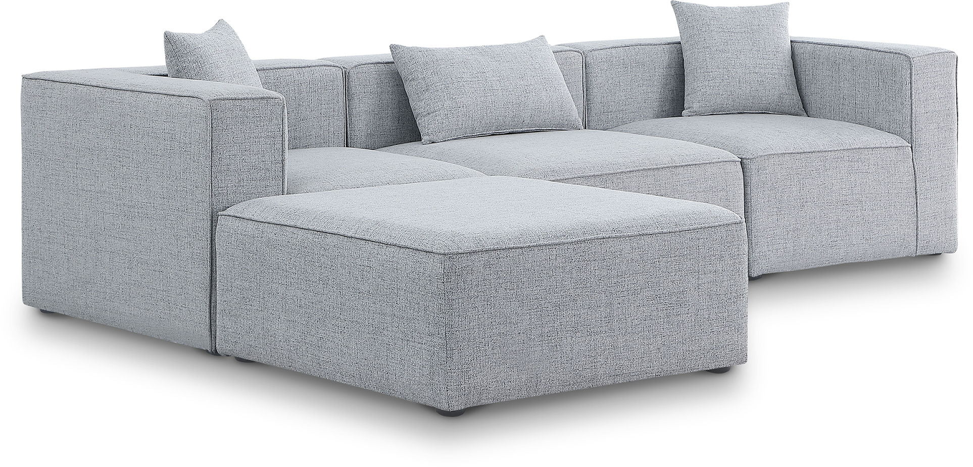 Cube - Linen 4 Piece Modular Sectional With Chaise - Urban Living Furniture (Los Angeles, CA)