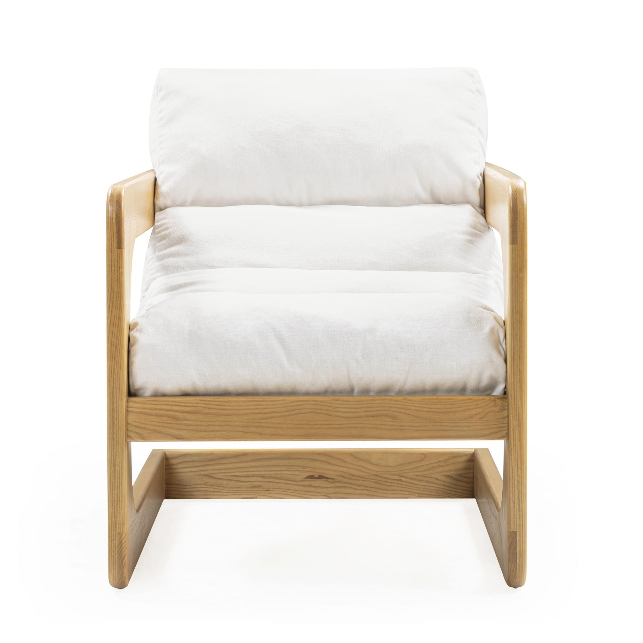 Palma - Upcycled Fabric Accent Chair - Cream