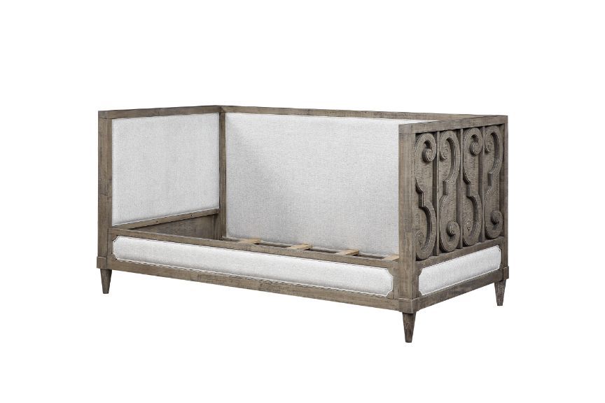 Artesia - Daybed - Tan Fabric & Salvaged Natural Finish - Urban Living Furniture (Los Angeles, CA)