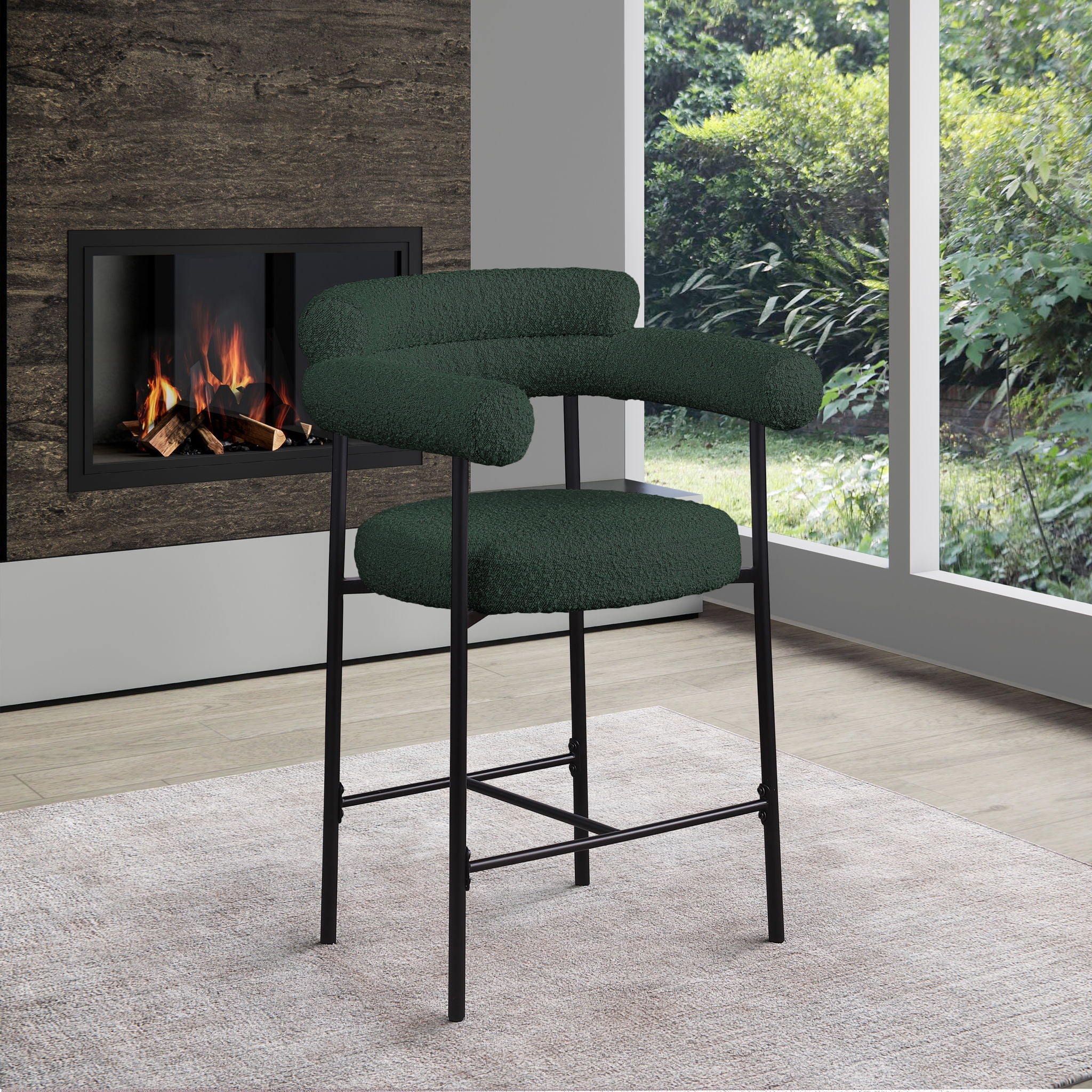 Blake - Counter Stool With Black Base (Set of 2) - Urban Living Furniture (Los Angeles, CA)