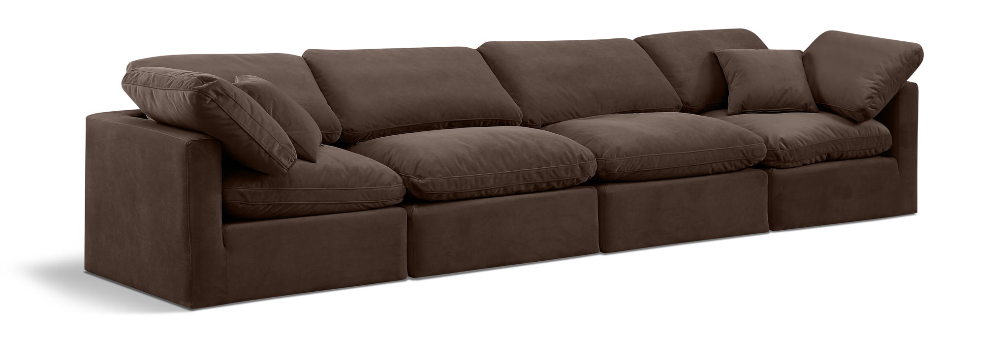 Indulge - Velvet 4 Seat Modular Sofa - Urban Living Furniture (Los Angeles, CA)