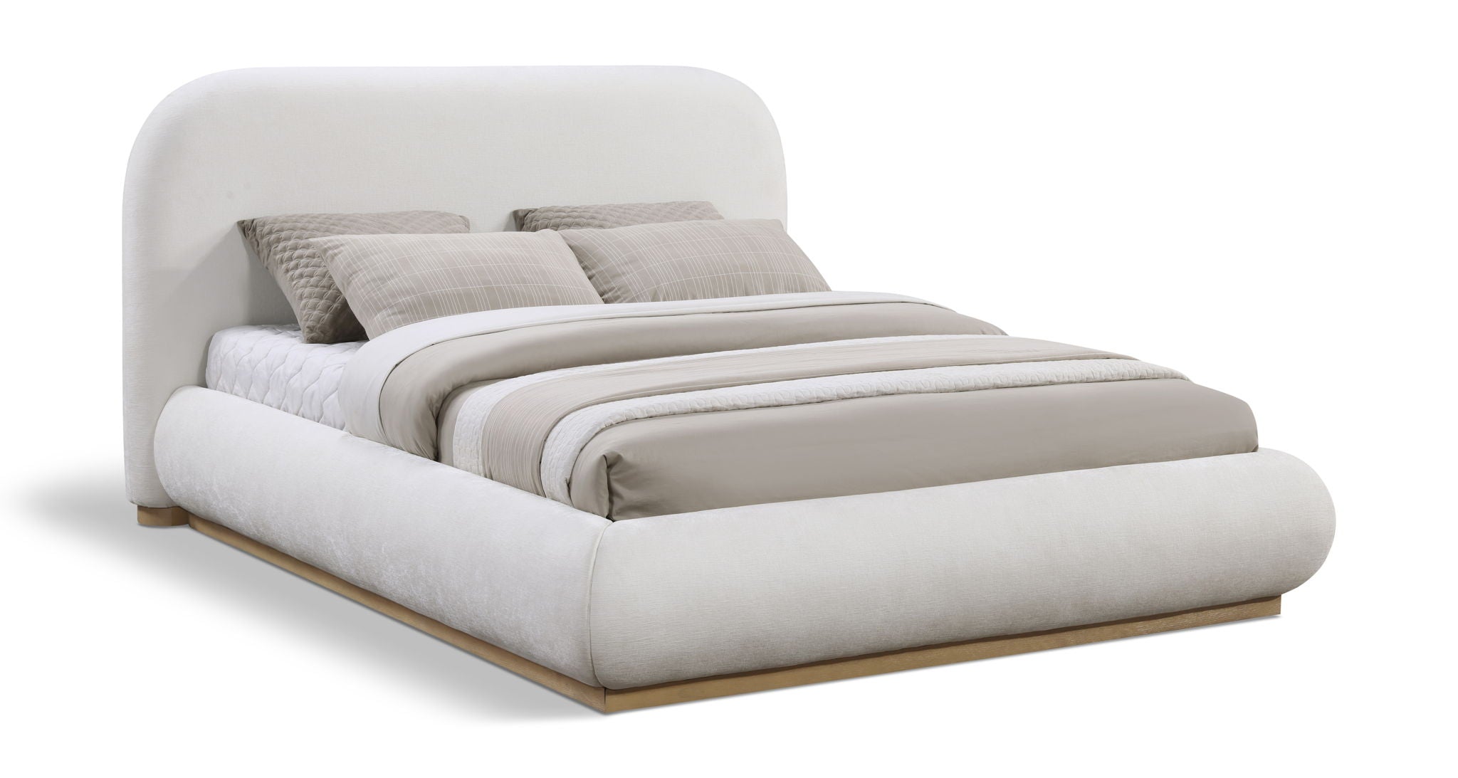 Vaughn - Chenille Bed With Natural Base - Urban Living Furniture (Los Angeles, CA)