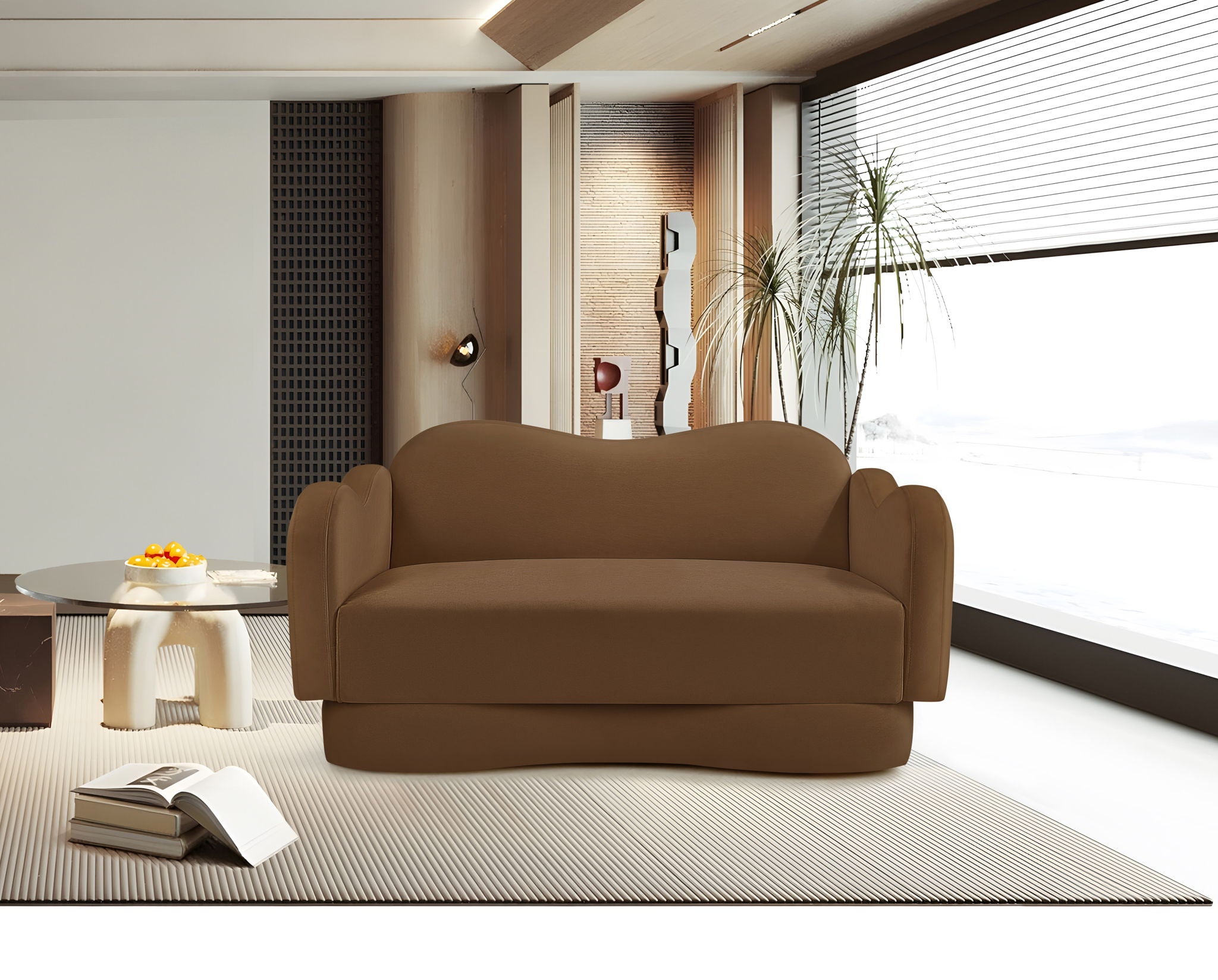 Bloom - Velvet Loveseat - Saddle - Urban Living Furniture (Los Angeles, CA)
