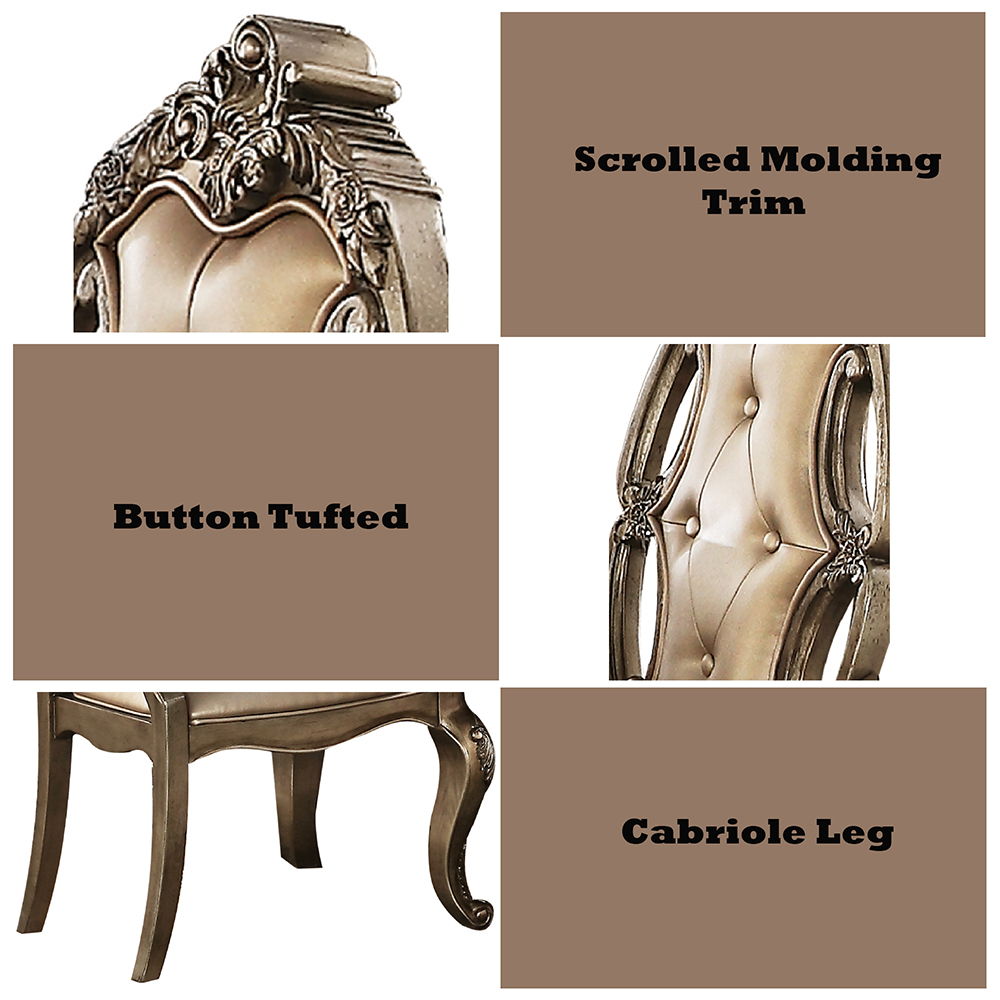 Ragenardus - Arm Chair (Set of 2) - Vintage Synthetic Leather & Vintage Oak - Urban Living Furniture (Los Angeles, CA)