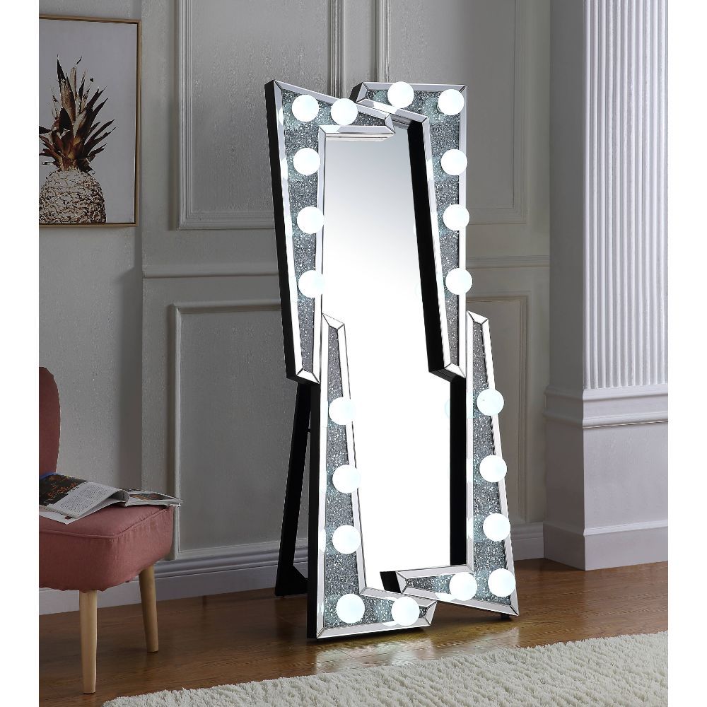 Noralie - 63" Floor Mirror - Mirrored & Faux Diamonds - Urban Living Furniture (Los Angeles, CA)