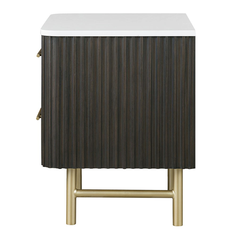 Clayten - Nightstand - Marble Top & Espreeso Finish - Urban Living Furniture (Los Angeles, CA)
