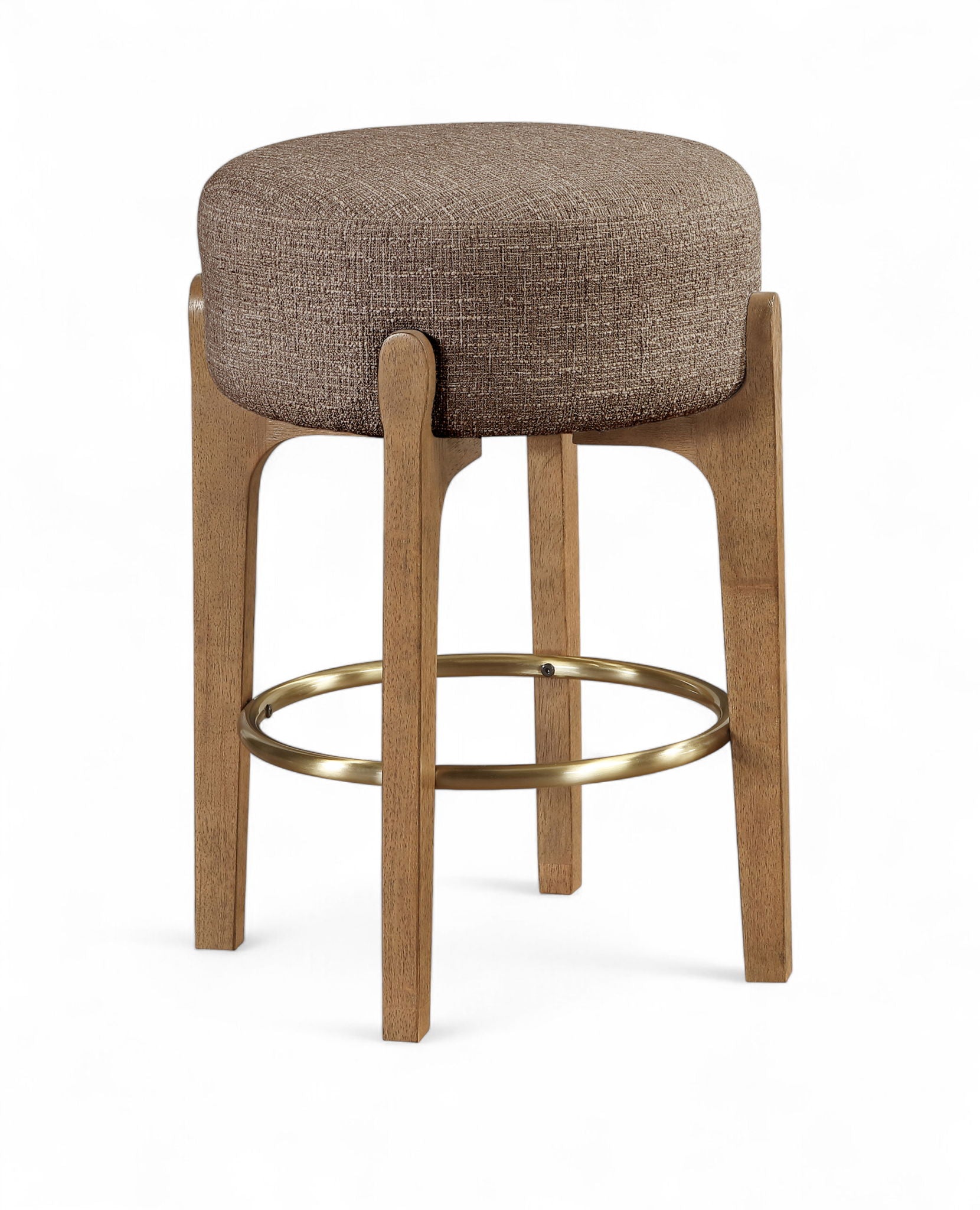 Torino - Backless Counter Stool With Brushed Brown Base (Set of 2)