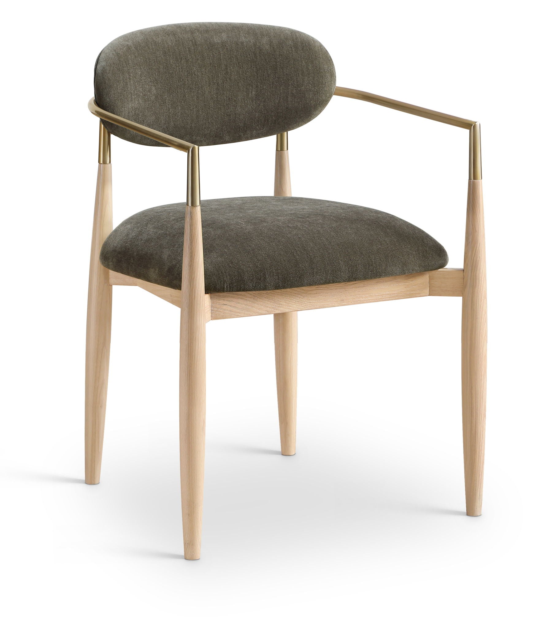 Riccio - Fabric Dining Arm Chair (Set of 2) - Natural Frame - Urban Living Furniture (Los Angeles, CA)