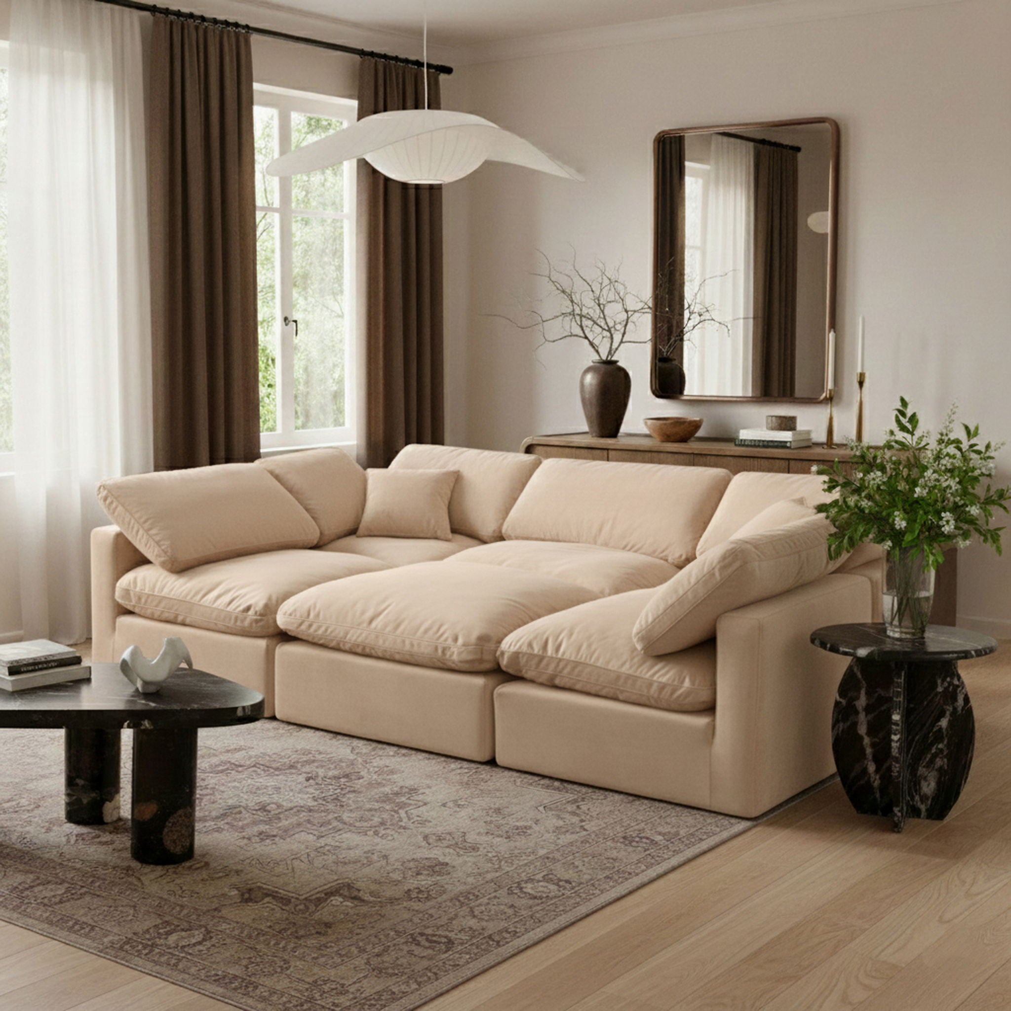 Indulge - Velvet 6 Piece Modular Sectional - Urban Living Furniture (Los Angeles, CA)