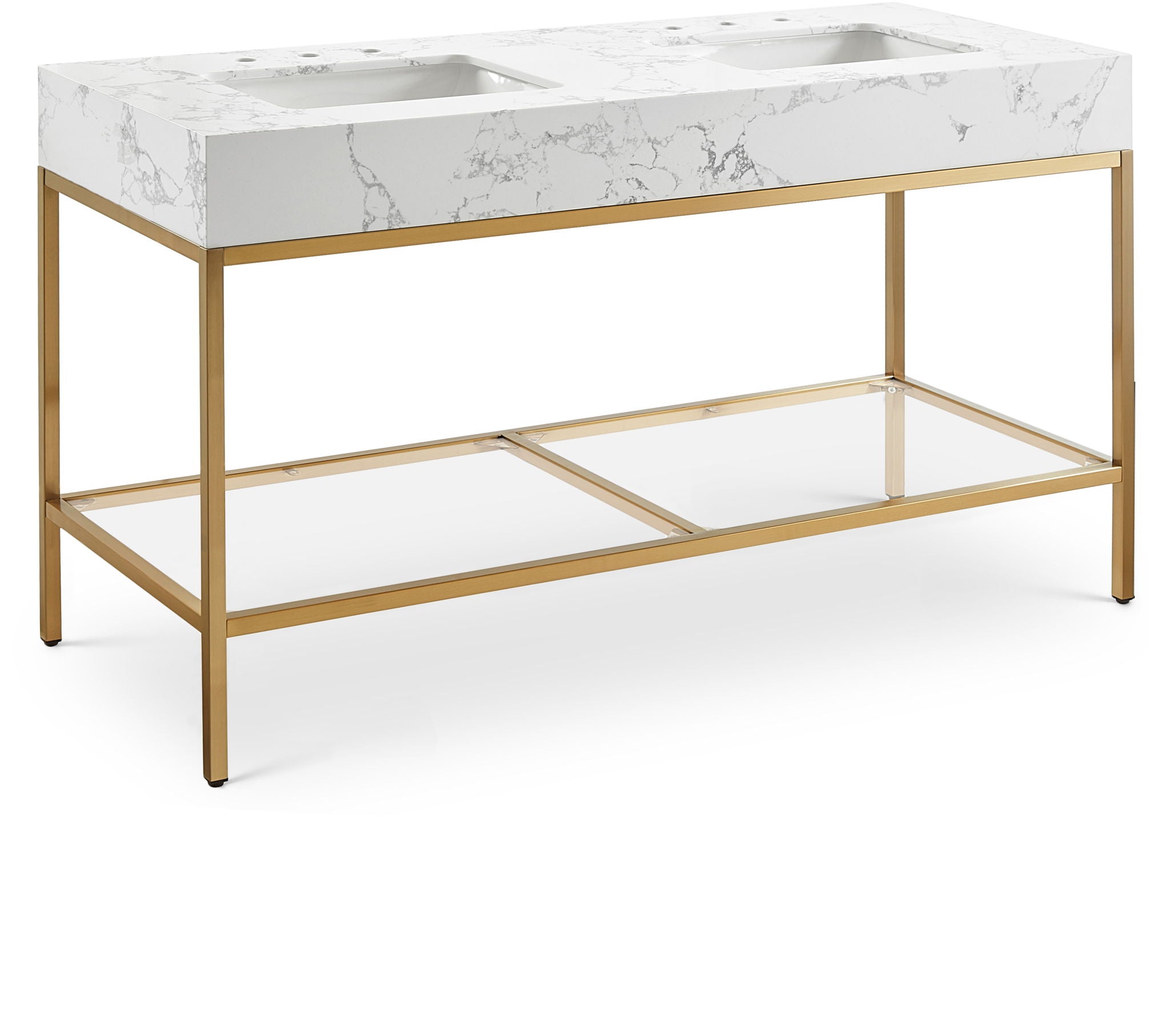 Marmo - Engineered Marble Bathroom Vanity With Gold Base - Urban Living Furniture (Los Angeles, CA)